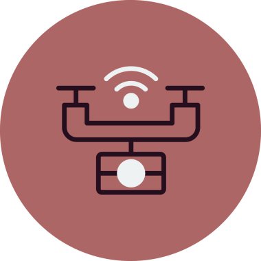 akıllı drone vektör resimleme tasarımı 