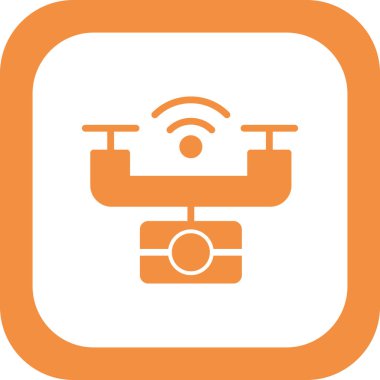akıllı drone vektör resimleme tasarımı 