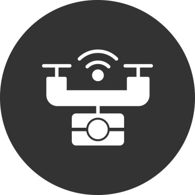 akıllı drone vektör resimleme tasarımı 