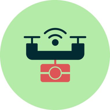 akıllı drone vektör resimleme tasarımı 