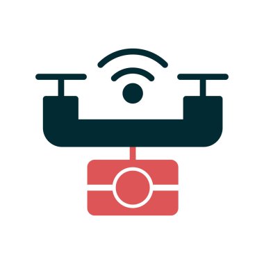 akıllı drone vektör resimleme tasarımı 