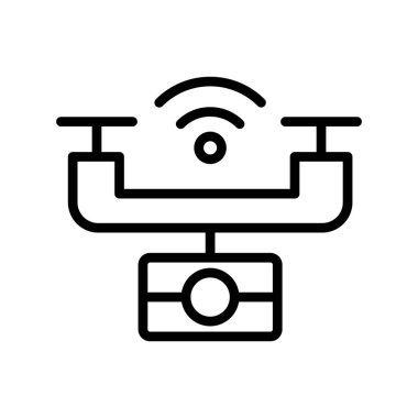 akıllı drone vektör resimleme tasarımı 