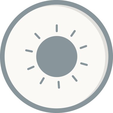 Basit güneş simgesi, vektör illüstrasyonu 