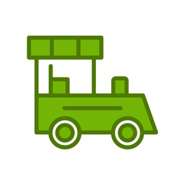 Tren. Web simgesi vektör illüstrasyonu