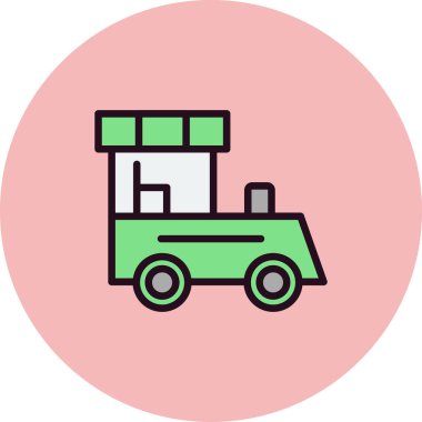 Tren. Web simgesi vektör illüstrasyonu