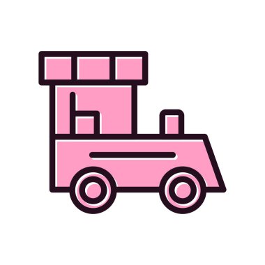 Tren. Web simgesi vektör illüstrasyonu