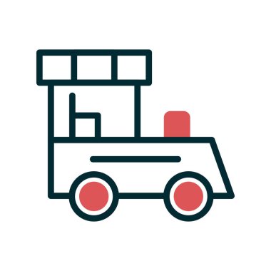 Tren. Web simgesi vektör illüstrasyonu