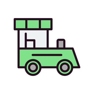 Tren. Web simgesi vektör illüstrasyonu