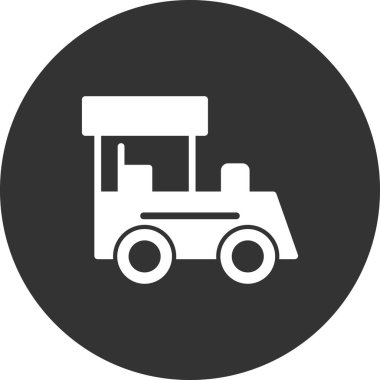 Tren. Web simgesi vektör illüstrasyonu