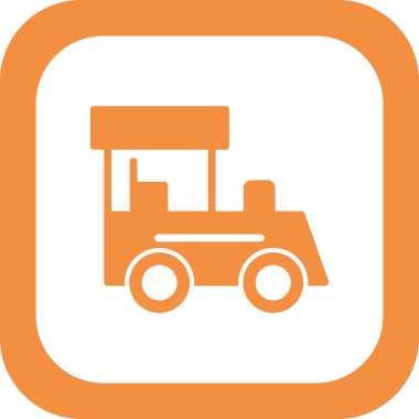 Tren. Web simgesi vektör illüstrasyonu