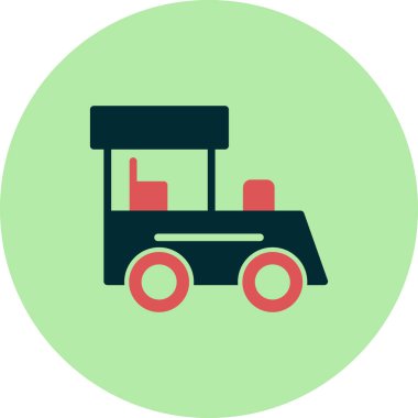 Tren. Web simgesi vektör illüstrasyonu