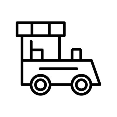 Tren. Web simgesi vektör illüstrasyonu