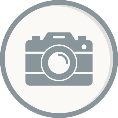 Kamera simgesi vektörü. düz biçim.