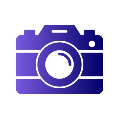 Kamera simgesi vektörü. düz biçim.