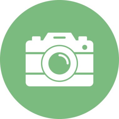 Kamera simgesi vektörü. düz biçim.