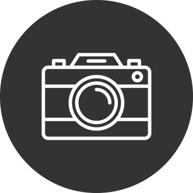 Kamera simgesi vektörü. düz biçim.