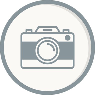 Kamera simgesi vektörü. düz biçim.