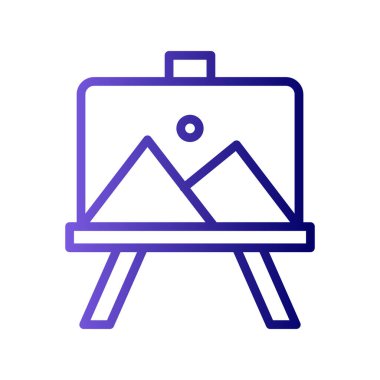 easel simgesinin vektör illüstrasyonu