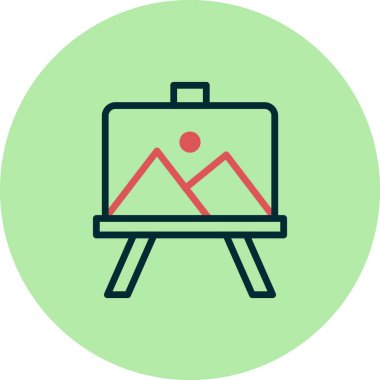 easel simgesinin vektör illüstrasyonu