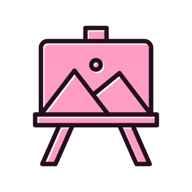 easel simgesinin vektör illüstrasyonu