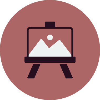 easel simgesinin vektör illüstrasyonu