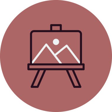 easel simgesinin vektör illüstrasyonu