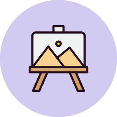 easel simgesinin vektör illüstrasyonu