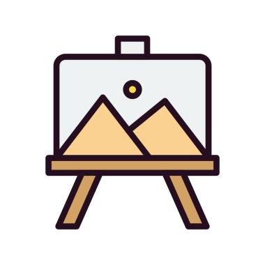 easel simgesinin vektör illüstrasyonu