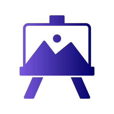 easel simgesinin vektör illüstrasyonu