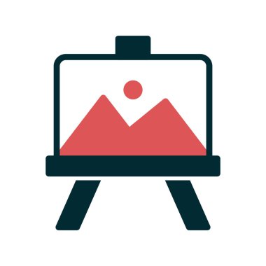 easel simgesinin vektör illüstrasyonu