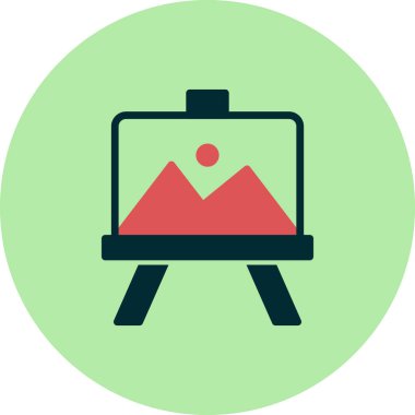 easel simgesinin vektör illüstrasyonu