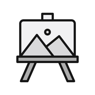 easel simgesinin vektör illüstrasyonu