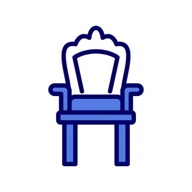 Arkaplanda soyut sandalye simgesi, vektör illüstrasyonu