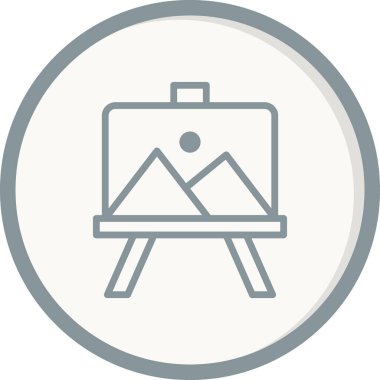 easel simgesinin vektör illüstrasyonu