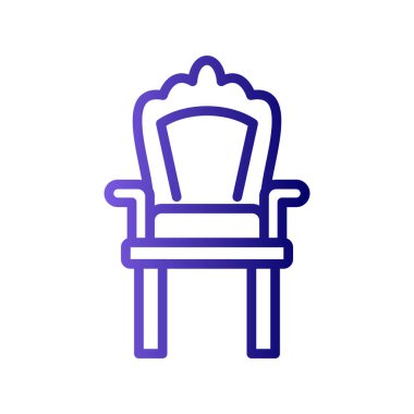 Arkaplanda soyut sandalye simgesi, vektör illüstrasyonu