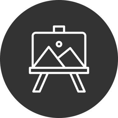 easel simgesinin vektör illüstrasyonu