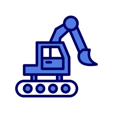 Buldozer işaret vektör illüstrasyonu