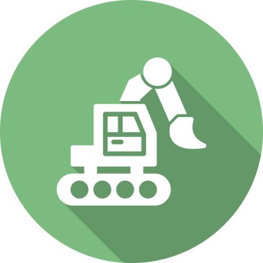 Buldozer işaret vektör illüstrasyonu