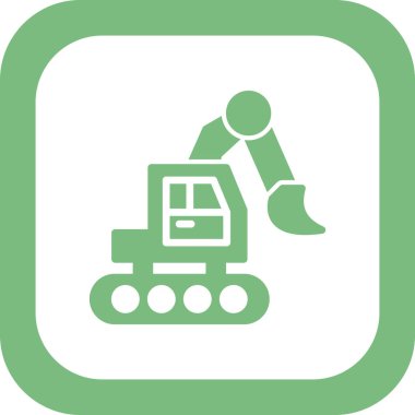 Buldozer işaret vektör illüstrasyonu