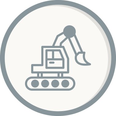 Buldozer işaret vektör illüstrasyonu