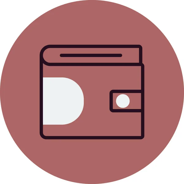 Billetera Icono Web Ilustración Simple — Vector de stock