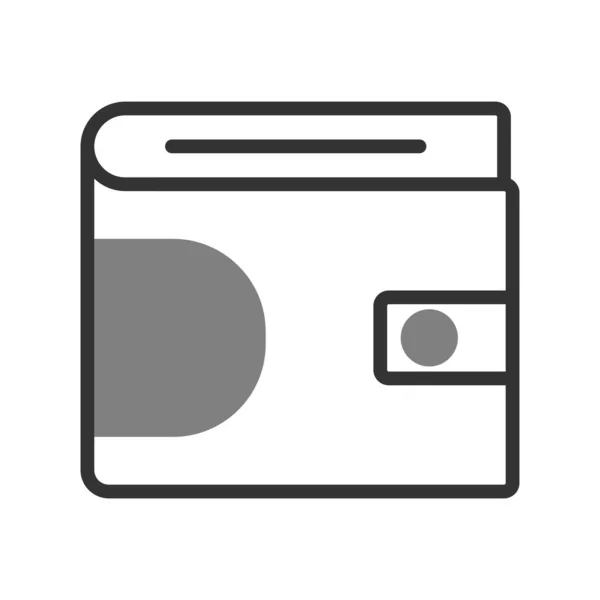 Billetera Icono Web Ilustración Simple — Vector de stock