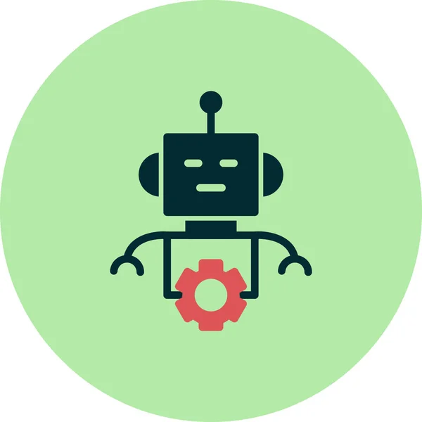 Robot Vector Icono Ilustración Conceptual — Archivo Imágenes Vectoriales