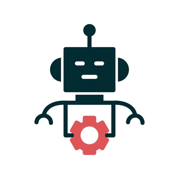 Icona Vettore Robot Illustrazione Concettuale — Vettoriale Stock