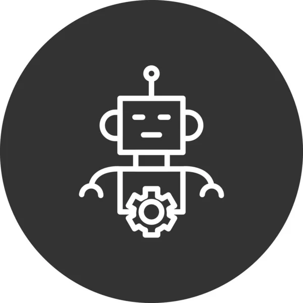 Icona Vettore Robot Illustrazione Concettuale — Vettoriale Stock
