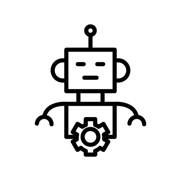 Εικονίδιο Διάνυσμα Ρομπότ Εννοιολογική Απεικόνιση — Διανυσματικό Αρχείο