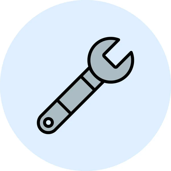 Llave Reparación Icono Vector Ilustración Simple — Archivo Imágenes Vectoriales