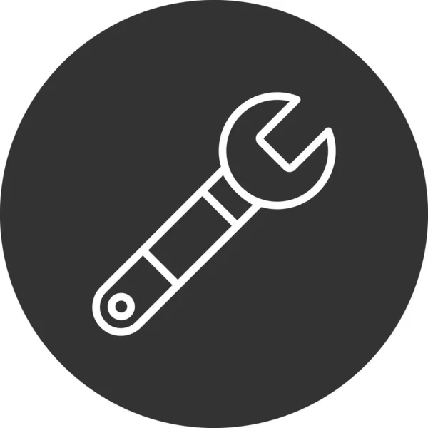 Chave Reparação Ícone Vetor Ilustração Simples — Vetor de Stock