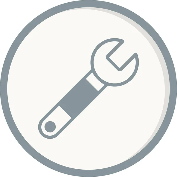 Opravit Klíč Vektorová Ikona Jednoduchá Ilustrace — Stockový vektor