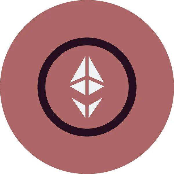Ethereum Symbole Crypto Monnaie Icône Vectorielle — Image vectorielle